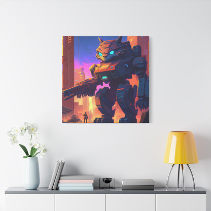 Mech Kitty Canvas Print