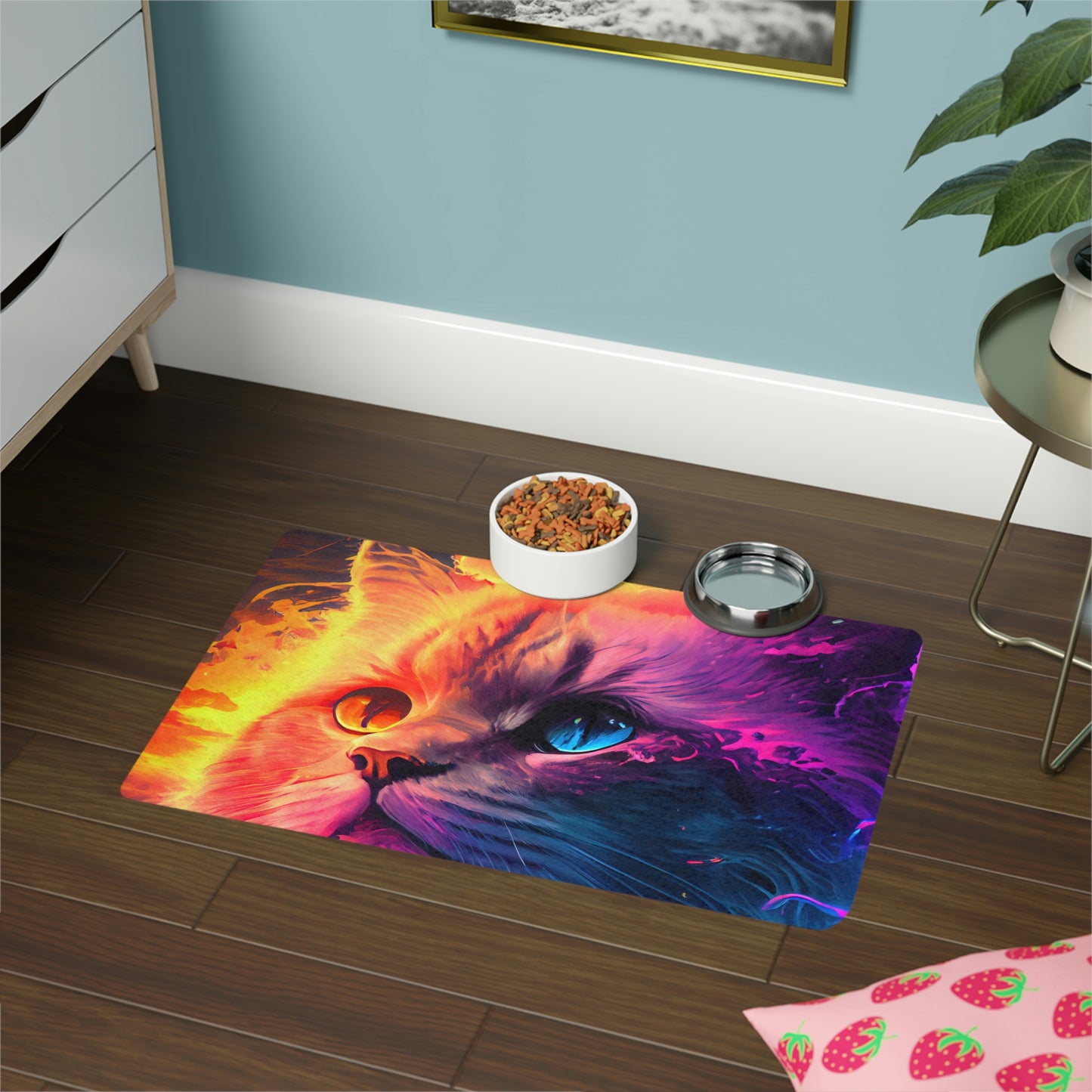 Clairvoyant Kitty Food Mat (12x18)