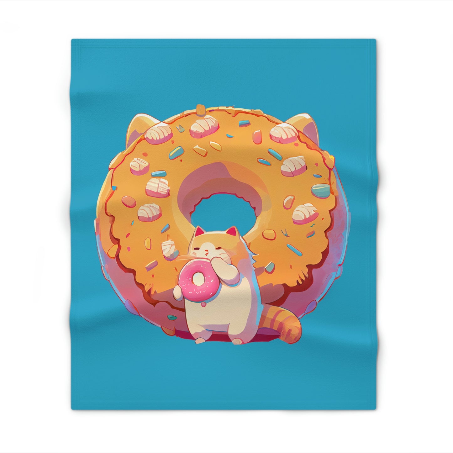 Donut Cat Throw Blanket