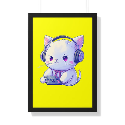 Gamer Kitty Framed Print