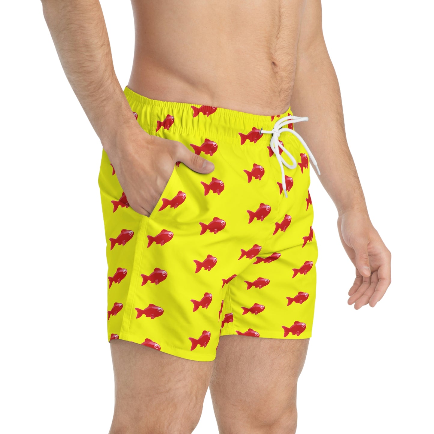 Red Chewy Swim Trunks