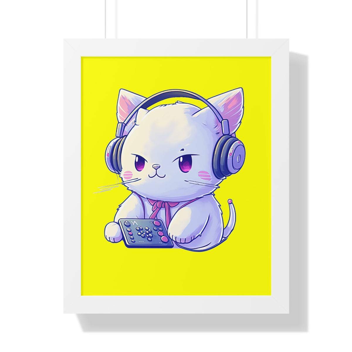 Gamer Kitty Framed Print