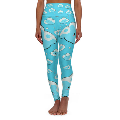 Kawaii Cloud High Waisted Yoga Leggings