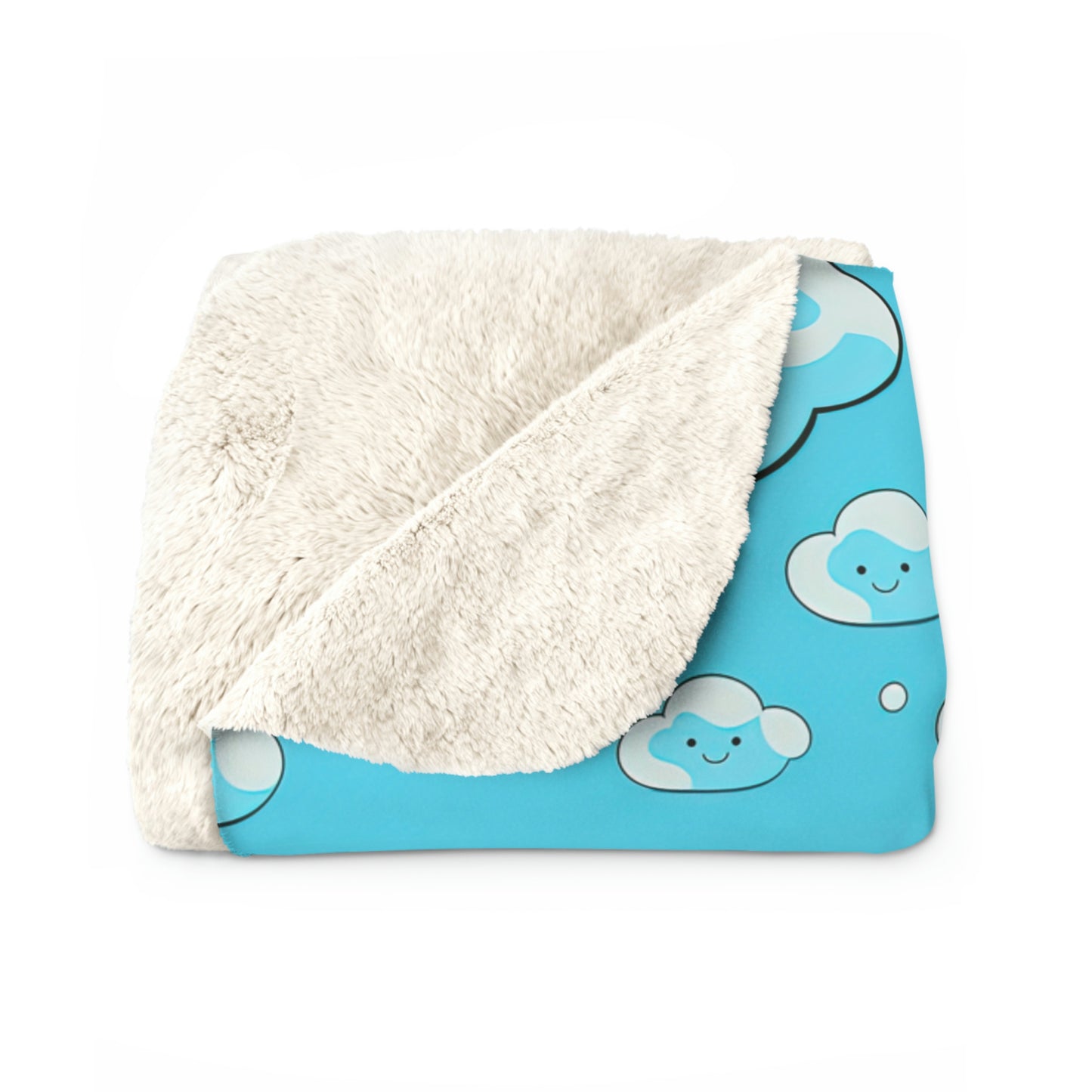 Kawaii Cloudy Sky Fleece Blanket