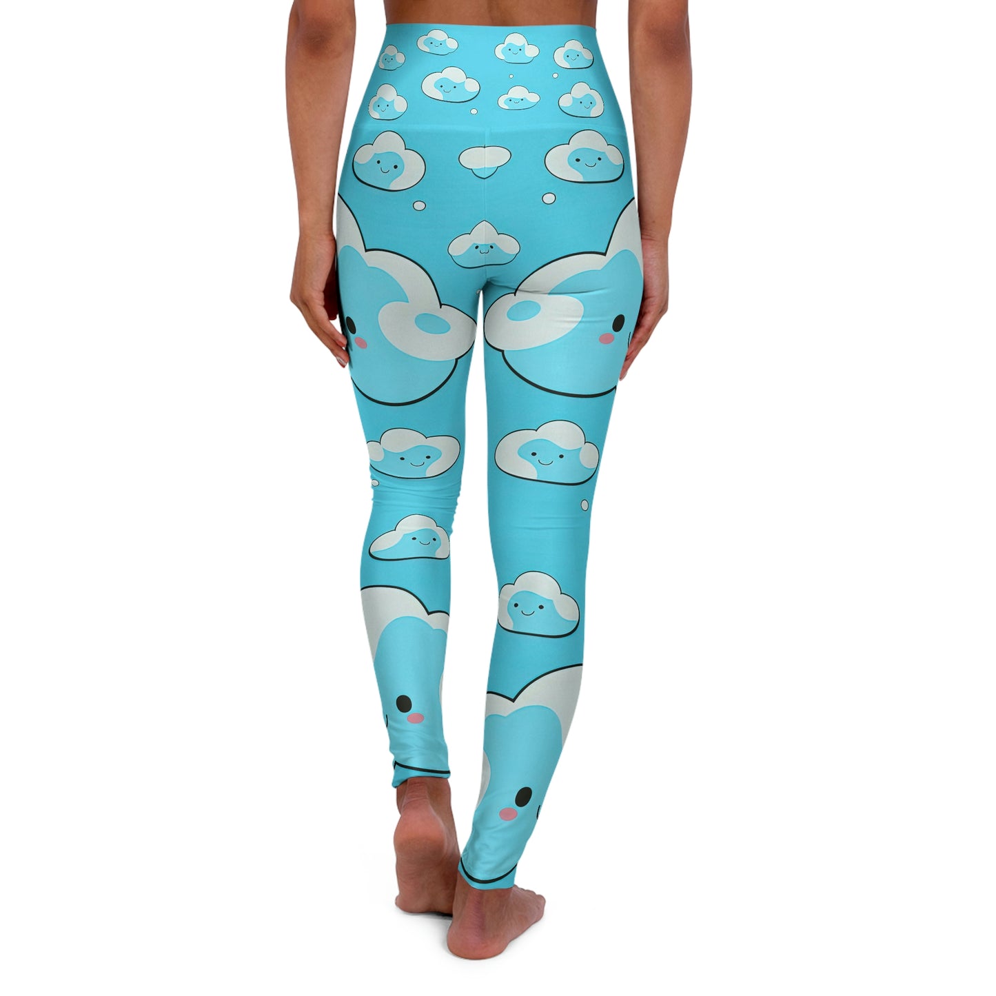 Kawaii Cloud High Waisted Yoga Leggings