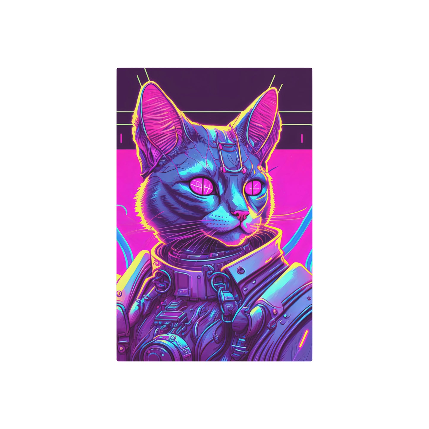 Cybercat Metal Print