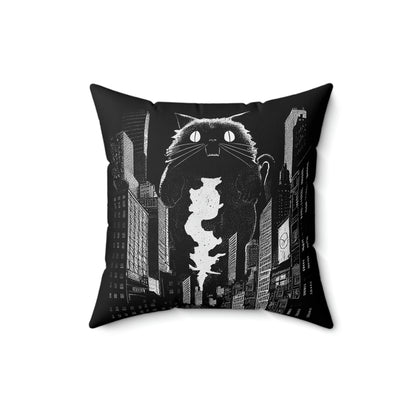 Catzilla Throw Pillow