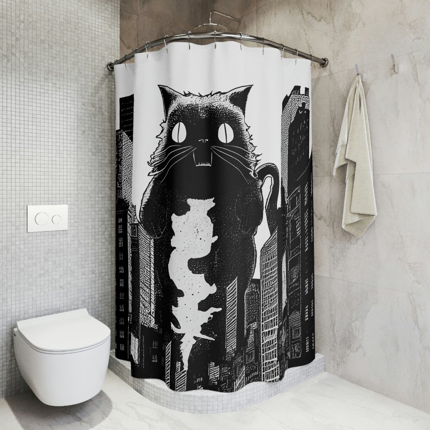 Catzilla Shower Curtain