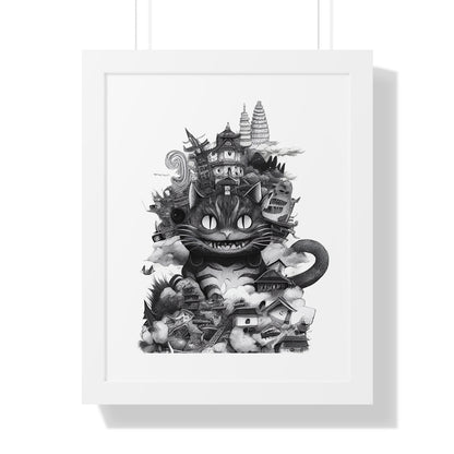 Kitty Kaiju Framed Print