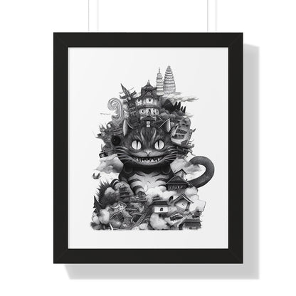 Kitty Kaiju Framed Print