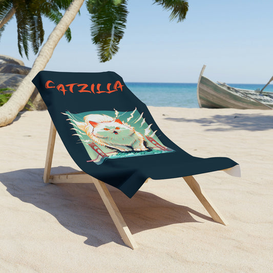 Catzilla Beach Towel