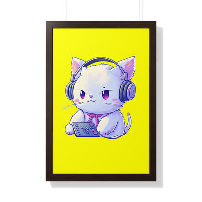 Gamer Kitty Framed Print