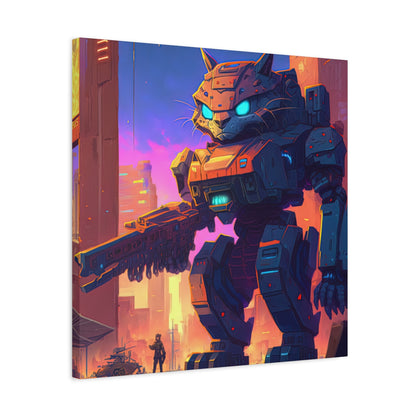 Mech Kitty Canvas Print