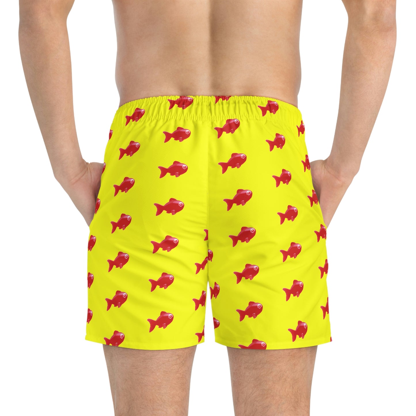 Red Chewy Swim Trunks