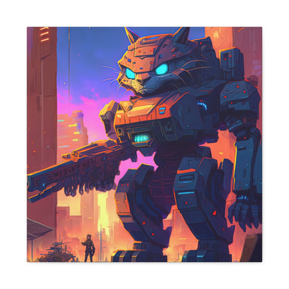 Mech Kitty Canvas Print