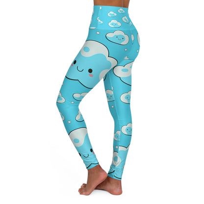 Kawaii Cloud High Waisted Yoga Leggings