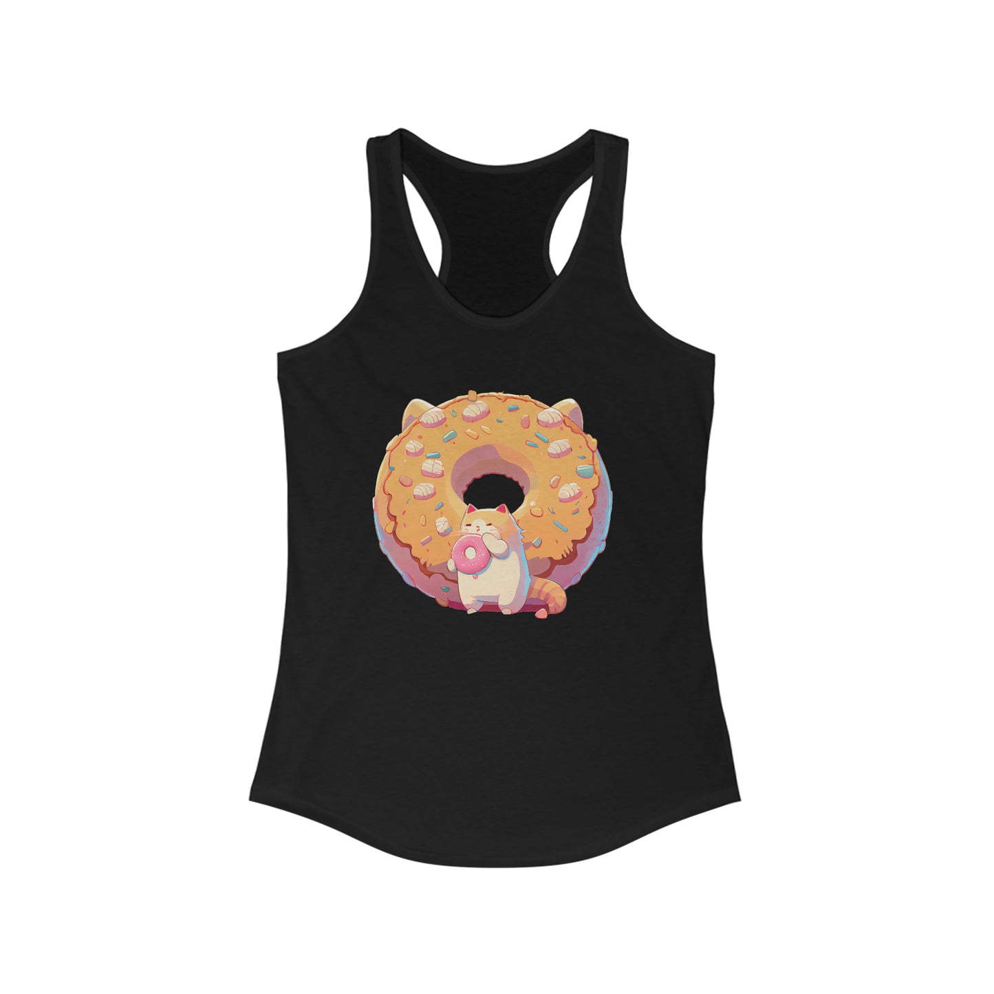 Women's Donut-Cat Racerback Tank