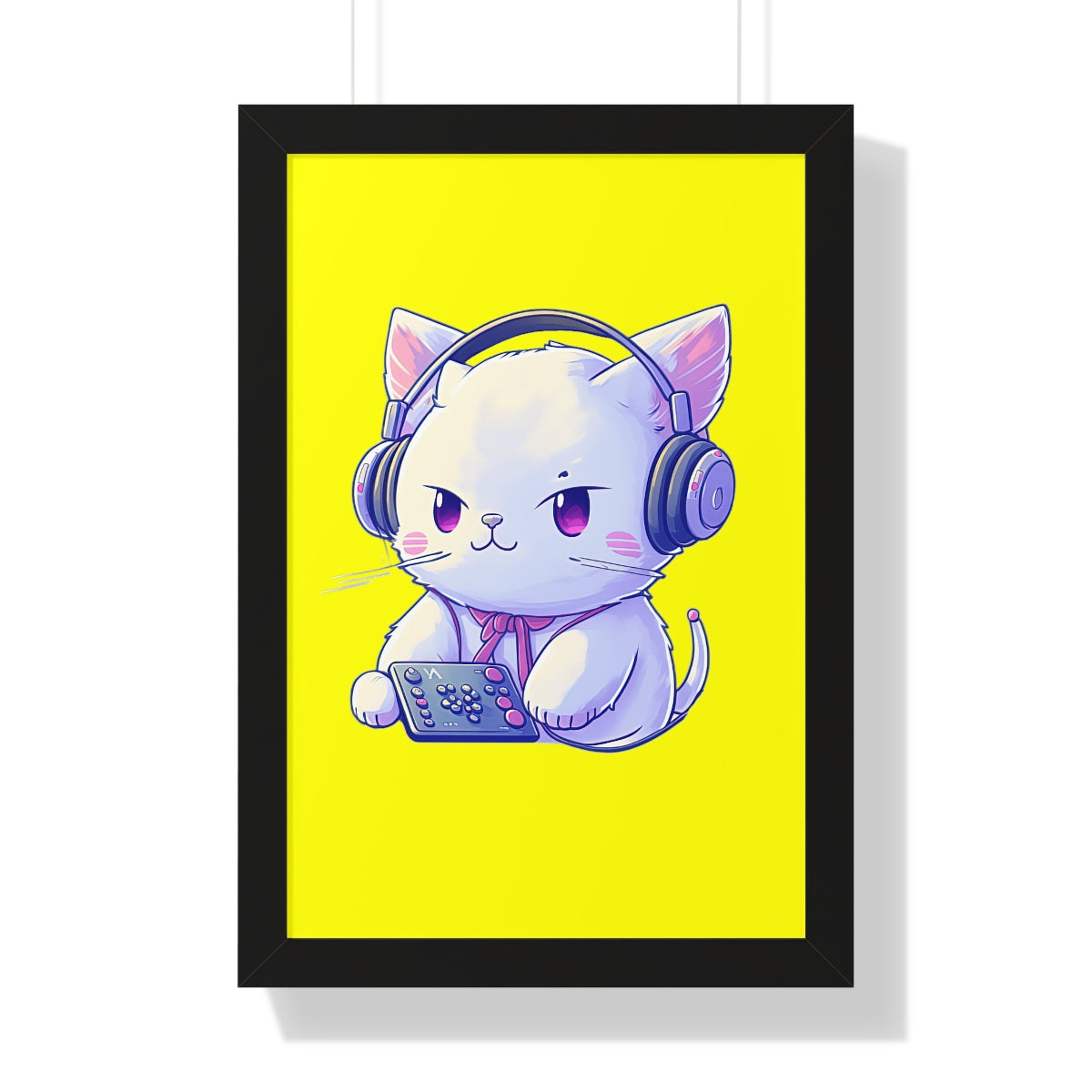 Gamer Kitty Framed Print