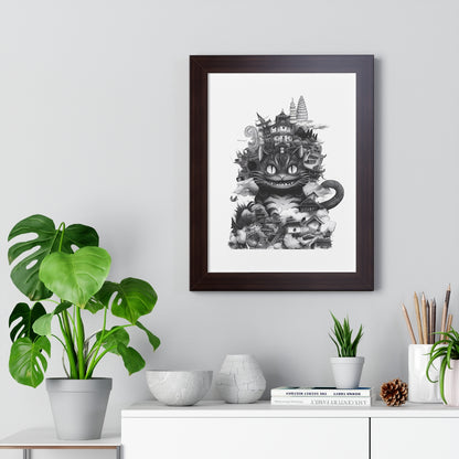 Kitty Kaiju Framed Print