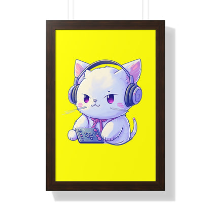 Gamer Kitty Framed Print