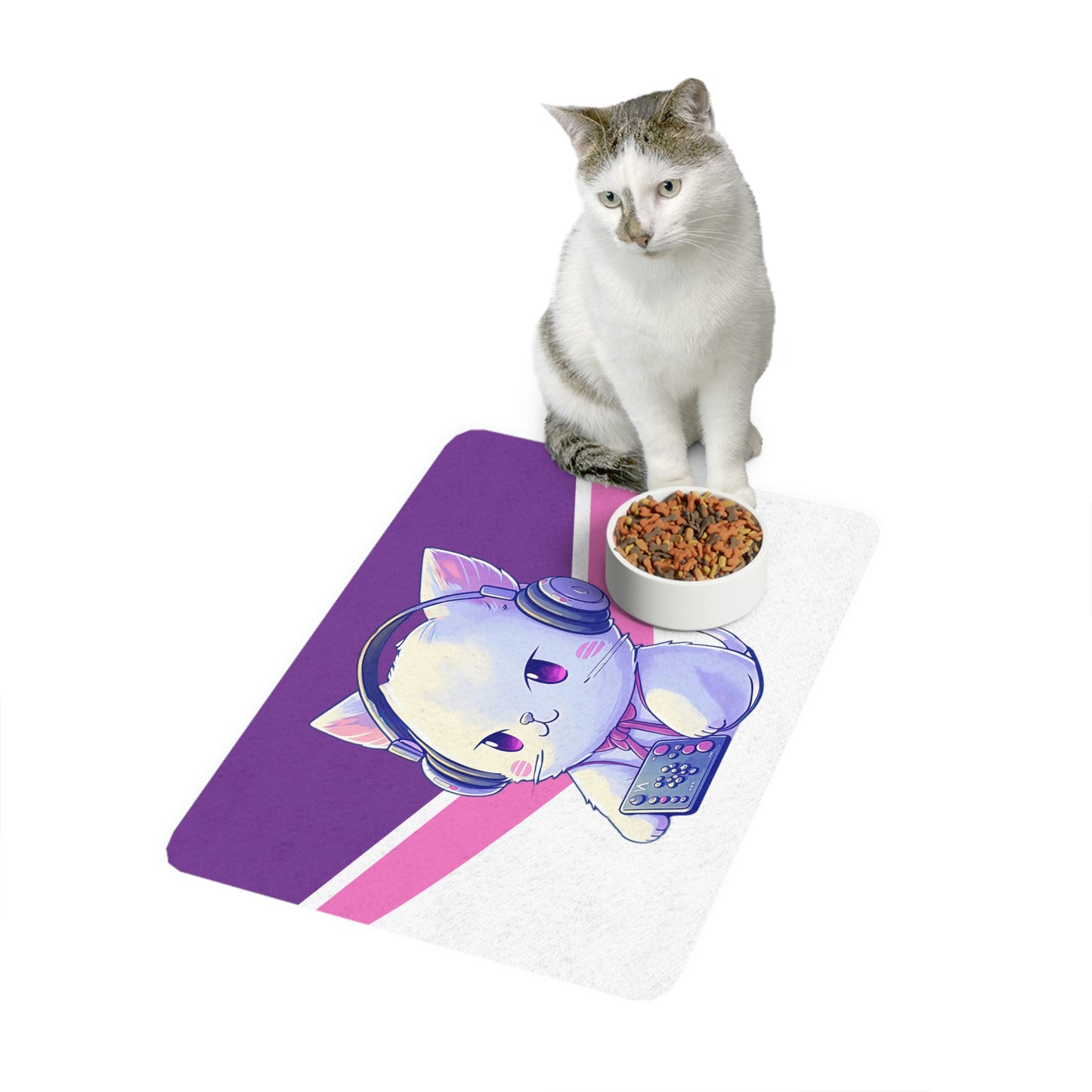 Gamer Kitty Food Mat (12x18)