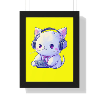 Gamer Kitty Framed Print