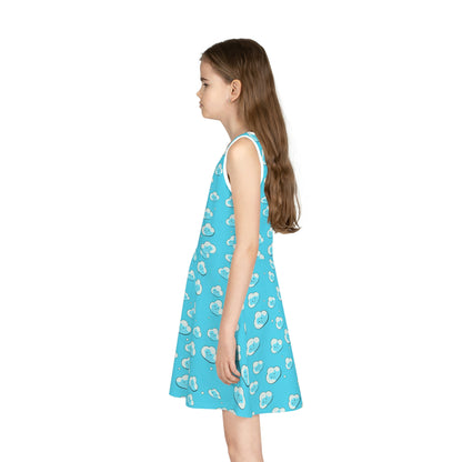 Girls' Kawaii Clouds Sleeveless Sundress (AOP)