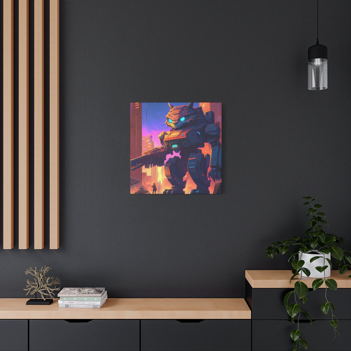 Mech Kitty Canvas Print