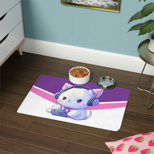Gamer Kitty Food Mat (12x18)