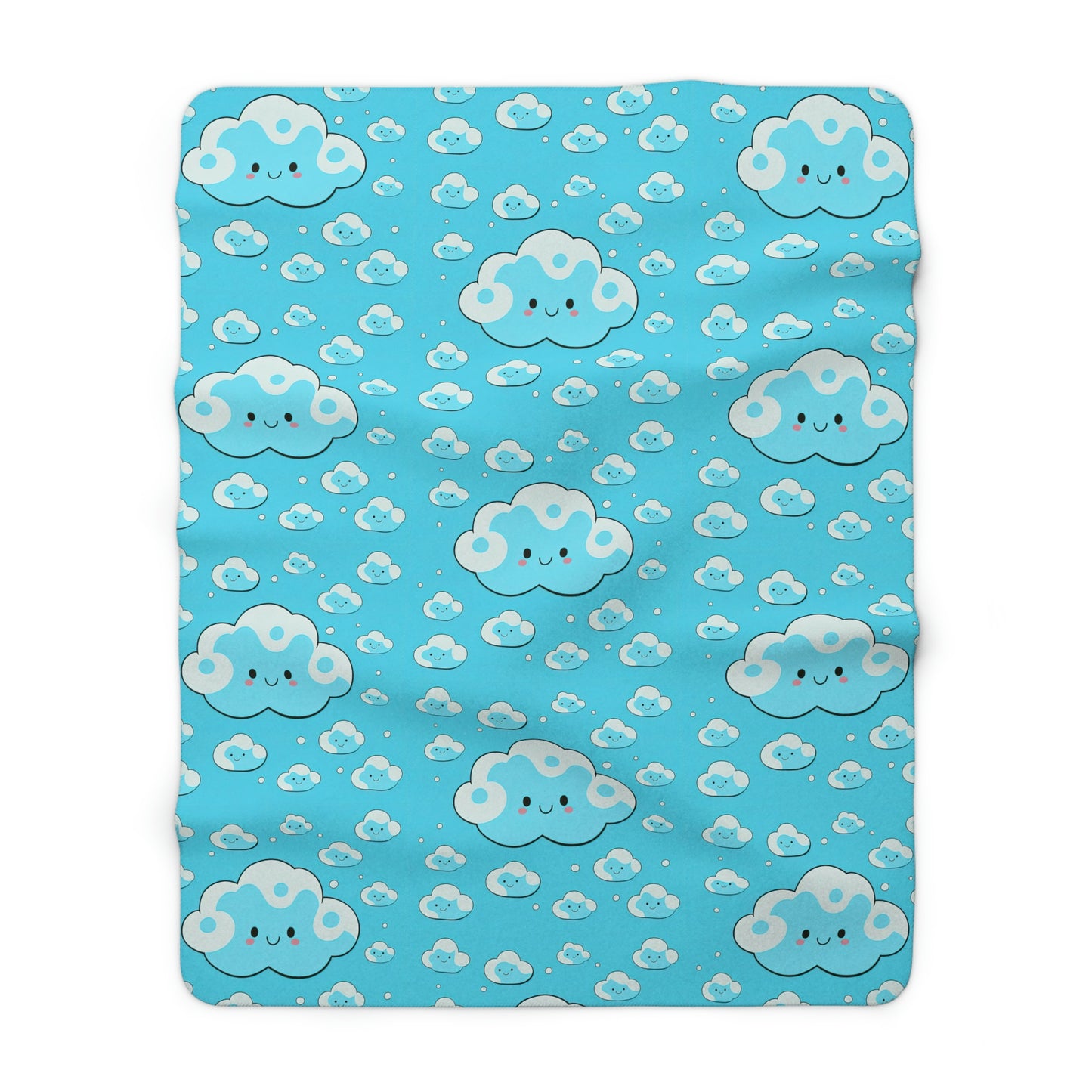 Kawaii Cloudy Sky Fleece Blanket