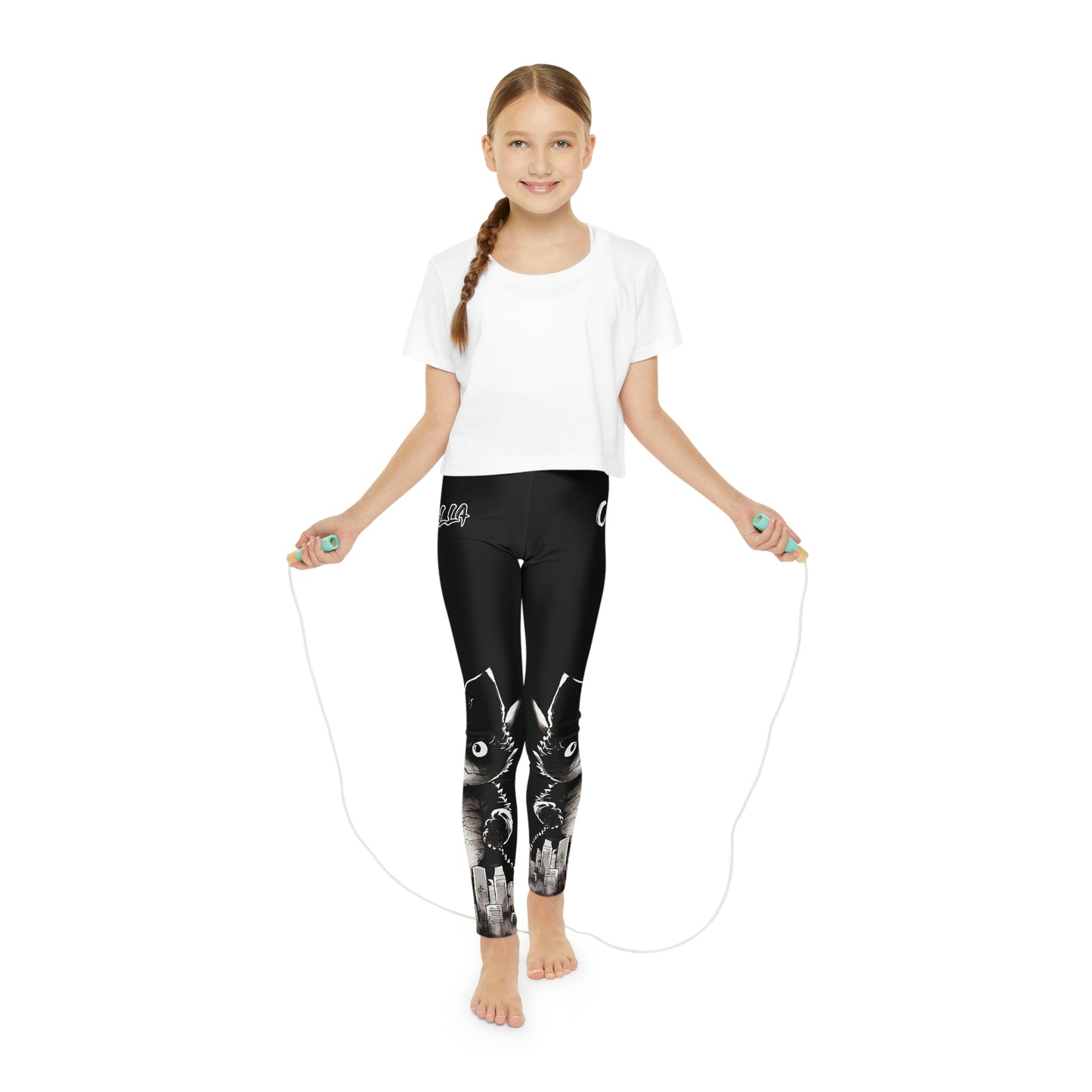 Kittenzilla Youth Full-Length Leggings