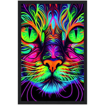 Catnip Trip Premium Semi-Glossy Paper Wooden Framed Print