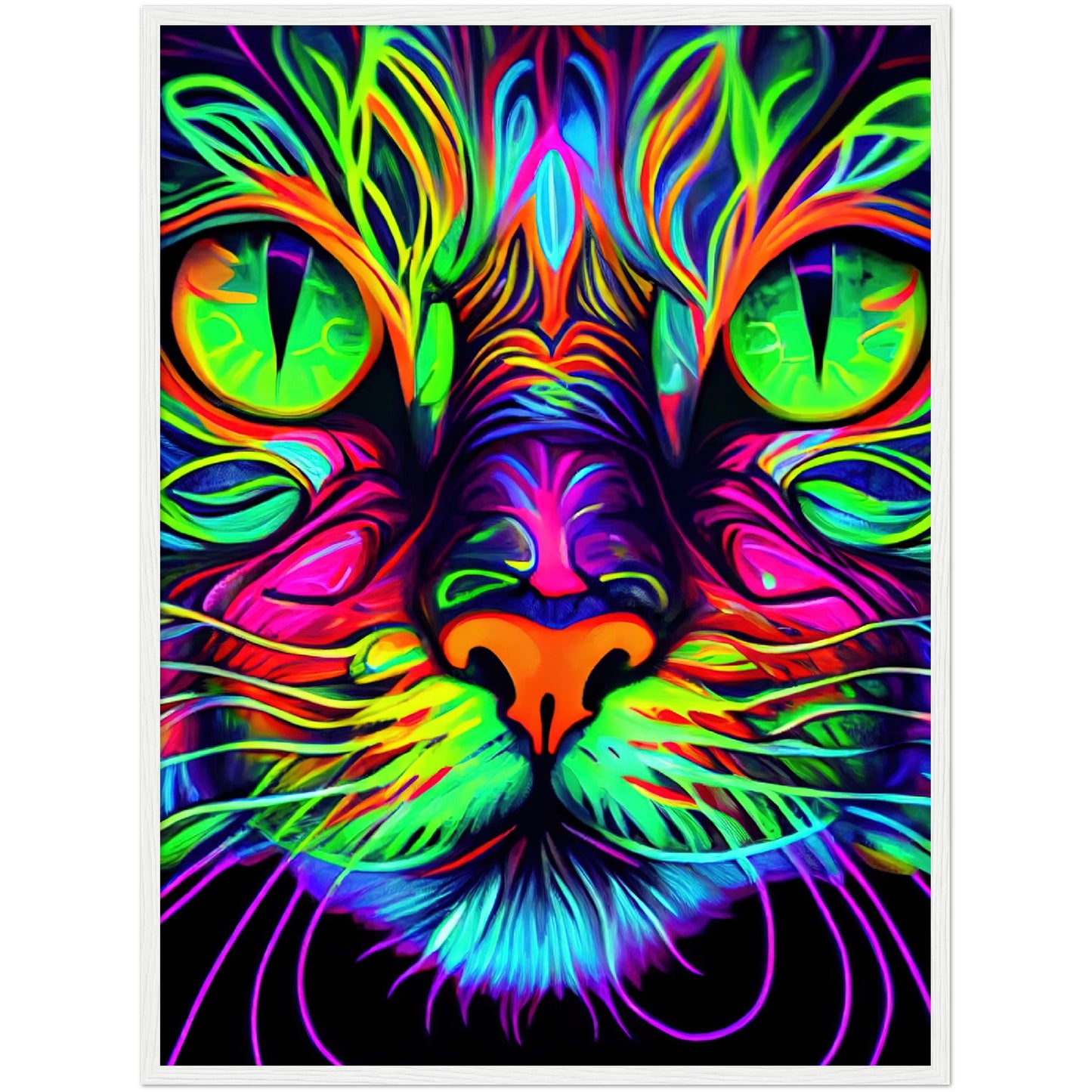 Catnip Trip Premium Semi-Glossy Paper Wooden Framed Print