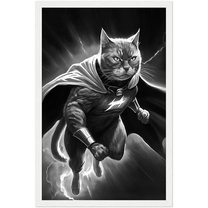 SuperCat Premium Semi-Glossy Paper Wooden Framed Print