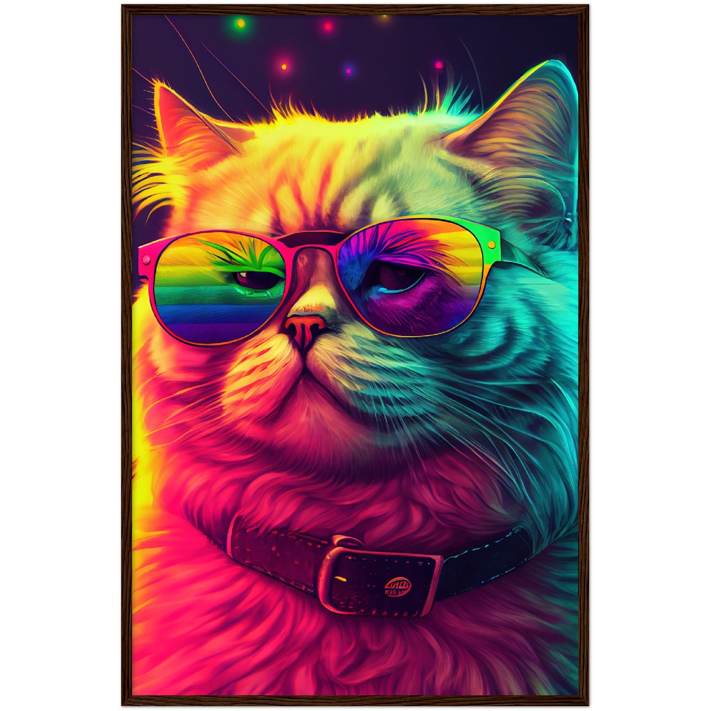 Mr. Cool-Cat Premium Semi-Glossy Paper Wooden Framed Print