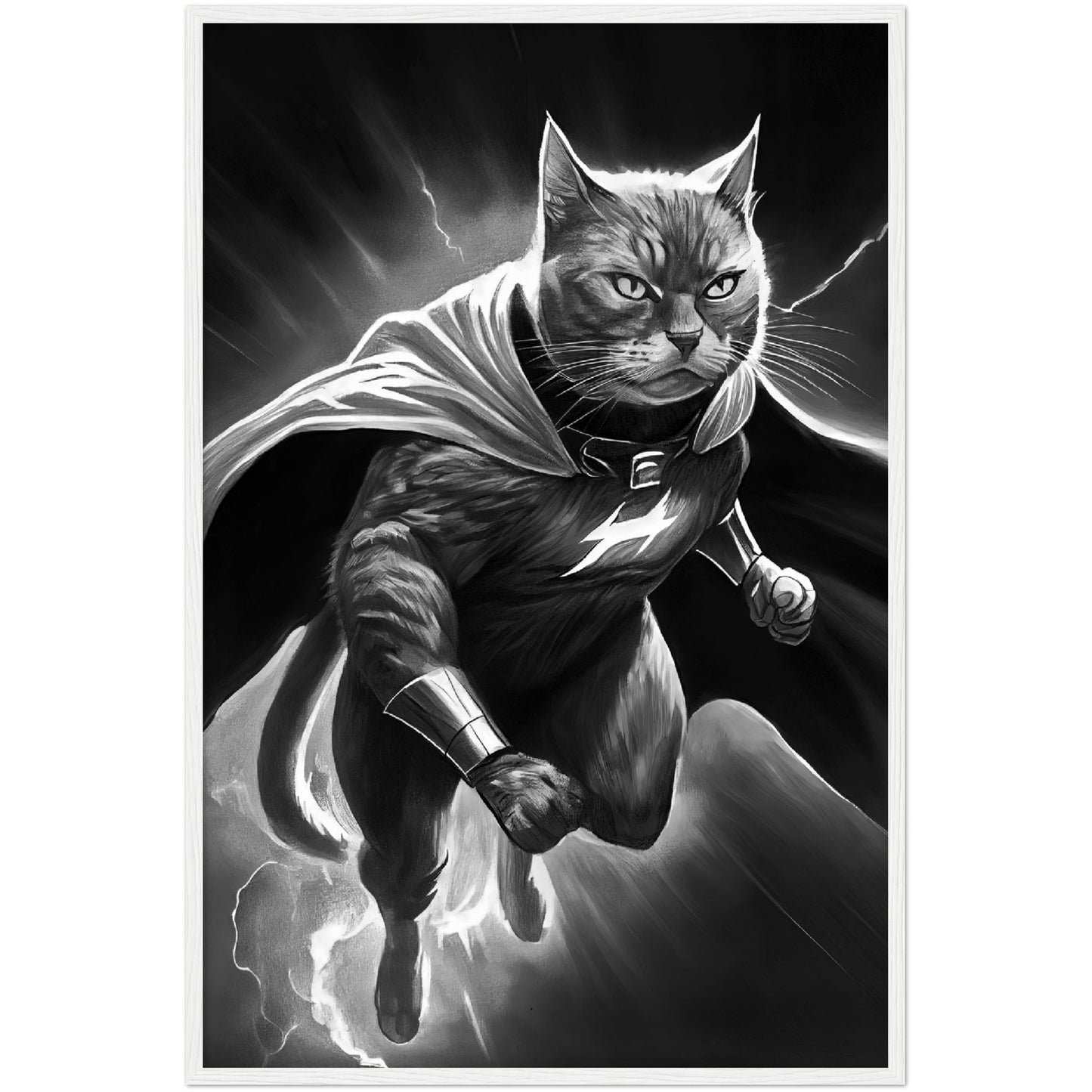 SuperCat Premium Semi-Glossy Paper Wooden Framed Print