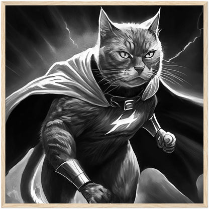 SuperCat Premium Semi-Glossy Paper Wooden Framed Print