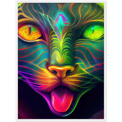 Catnip Trip Premium Semi-Glossy Paper Wooden Framed Print