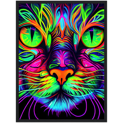 Catnip Trip Premium Semi-Glossy Paper Wooden Framed Print