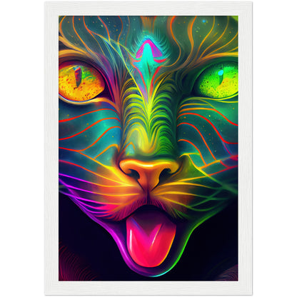 Catnip Trip Premium Semi-Glossy Paper Wooden Framed Print