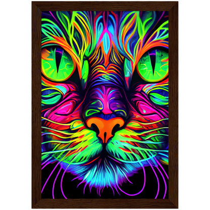 Catnip Trip Premium Semi-Glossy Paper Wooden Framed Print