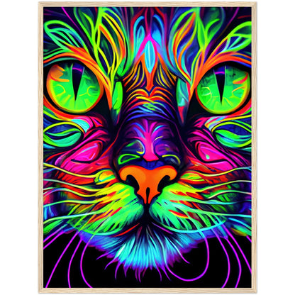 Catnip Trip Premium Semi-Glossy Paper Wooden Framed Print