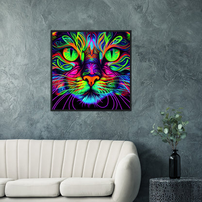 Catnip Trip Premium Semi-Glossy Paper Wooden Framed Print