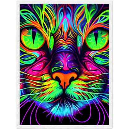 Catnip Trip Premium Semi-Glossy Paper Wooden Framed Print