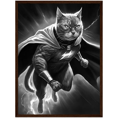 SuperCat Premium Semi-Glossy Paper Wooden Framed Print