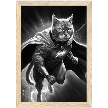 SuperCat Premium Semi-Glossy Paper Wooden Framed Print