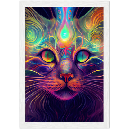 Catnip Trip Premium Semi-Glossy Paper Wooden Framed Print