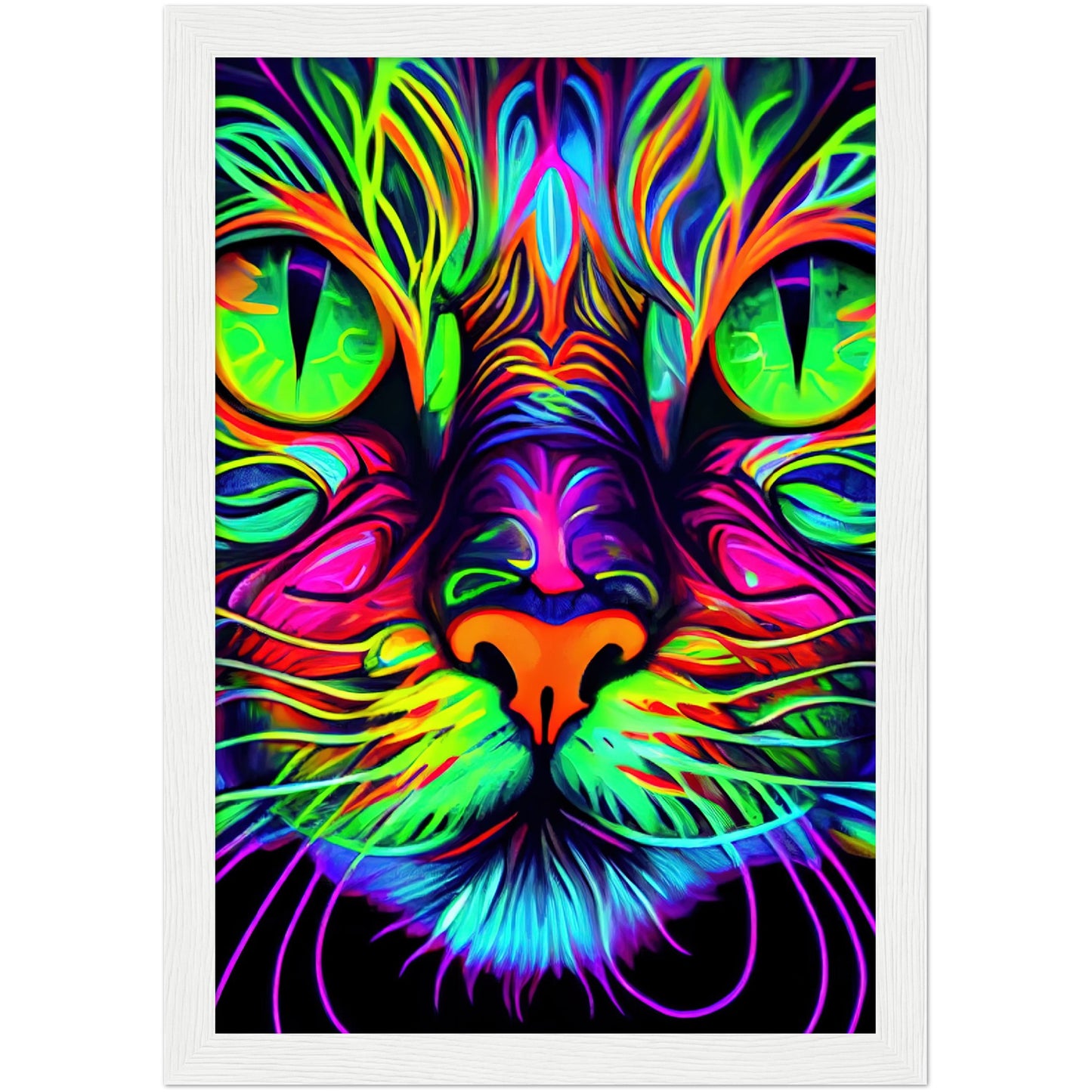 Catnip Trip Premium Semi-Glossy Paper Wooden Framed Print