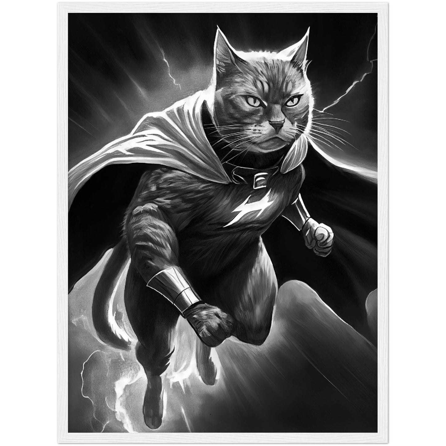 SuperCat Premium Semi-Glossy Paper Wooden Framed Print