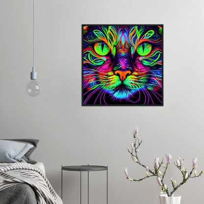 Catnip Trip Premium Semi-Glossy Paper Wooden Framed Print